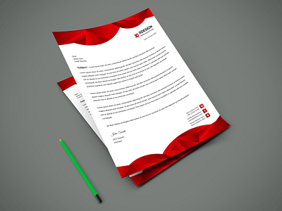 Clean And Modern Business Style Letterhead Design Template