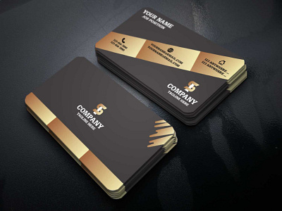 Luxury design graphic gold black Name Business Card template