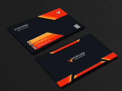 Modern business card design template abstract branding business card clean design elegant flat graphic illustration information logo modern simple style template ux vector web website