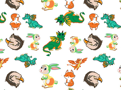 Animal pattern design animation branding design illustration illustrator logo minimal typography vector website