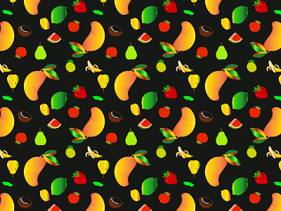 Multi colour fruits pattern