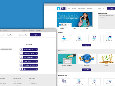 SBI Bank Website- Redesign design ui webdesign