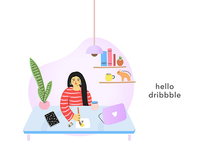 Hello dribbble by Bohminé