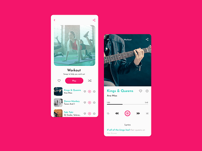 Music Player adobexd app music music player ui