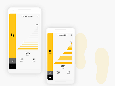 Pedometer App adobexd app design pedometer ui ux