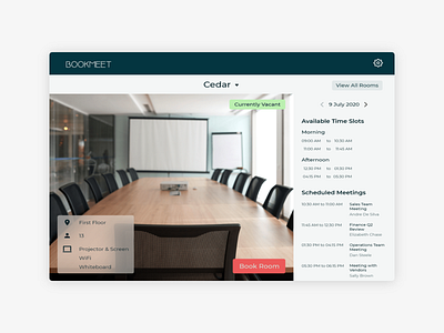 Meeting Room Management App - Tablet adobexd app enterprise ux meeting app meeting room tablet ui ux