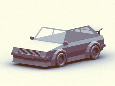 90's Touring Car car illustration low poly maya