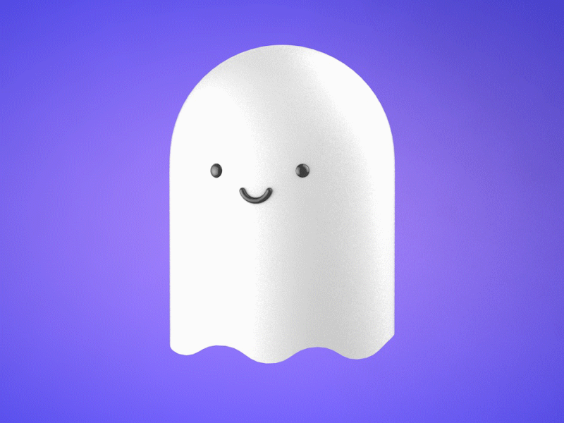Happy Ghost 3d character ghost halloween low poly