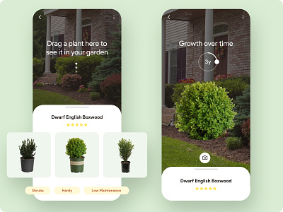 Gardening AR App Concept app ar augmented reality concept gardening mobile app ui user experience user interface ux