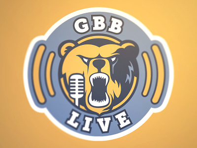 GBB Live Podcast Logo bear logo memphis grizzlies podcast sound