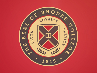 Rhodes College Seal crest memphis rhodes college seal university