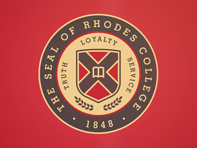 Rhodes College Seal crest memphis rhodes college seal university