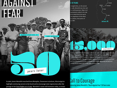 A Call to Courage black and white civil rights historical march website