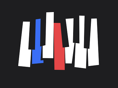 French Blues blues flag french illustration music piano
