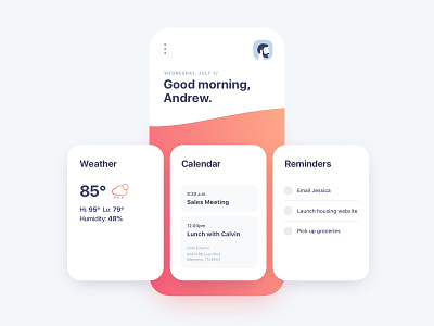 Today App app cards product design ui ui design