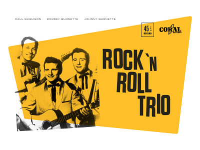The Rock 'n Roll Trio memphis mid-century music rock and roll rockabilly yellow