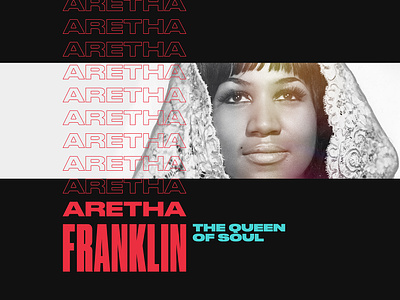 Aretha aretha franklin artist druk music portrait typography webdesign