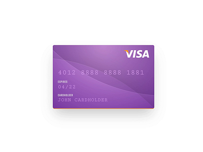 Interactive Credit Card Form checkout coded credit card css form html interaction design interactive javascript parallax payment prototyping purple tilt ui ui design ux visa