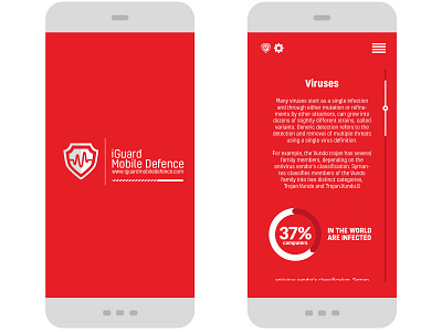 iGuard Mobile Defence app branding minimal mobile app mobile app design mobile design mobile ui typography ui ux vector web