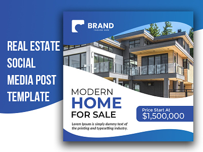 Real estate Business Social Media Post Template ads agent banner creative banner discount dream eco banner home banner home rental home sale instagram banner