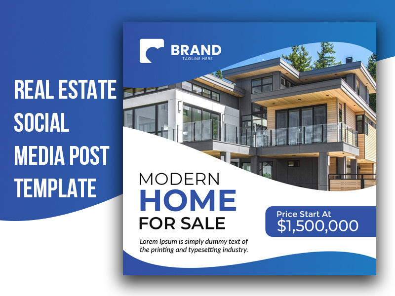 Real Estate Business Social Media Post Template By Saad Uddin On Dribbble