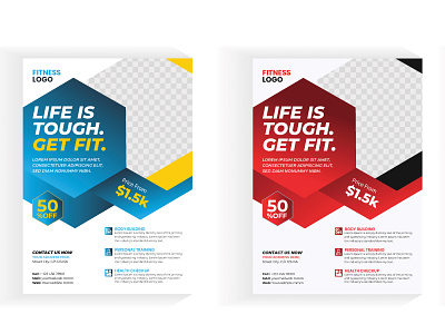 Fitness Gym Flyer Template, aesthetic banner bodybuilding business coach cover design dumbbell dynamic energetic exercise fitness fitness flyer generic gym gym flyer health flyer healthy instructor jogging
