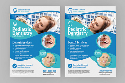 Medical Dental Flyer a4 clinic customizable dental doctor editable flyer health healthcare hospital letter medical oral medicine patient smile stomatology teeth wellness