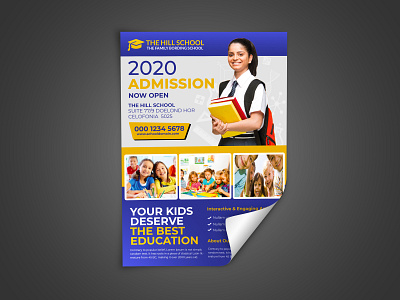 School Education Flyer Templates admission flyer advert advertisement anniversary back to school book books celebration child children classroom club kids college course flyer creative education event flyer high school junior