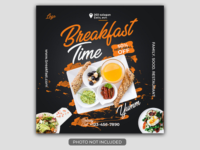 Restaurant food Banner - Social Media Post Template