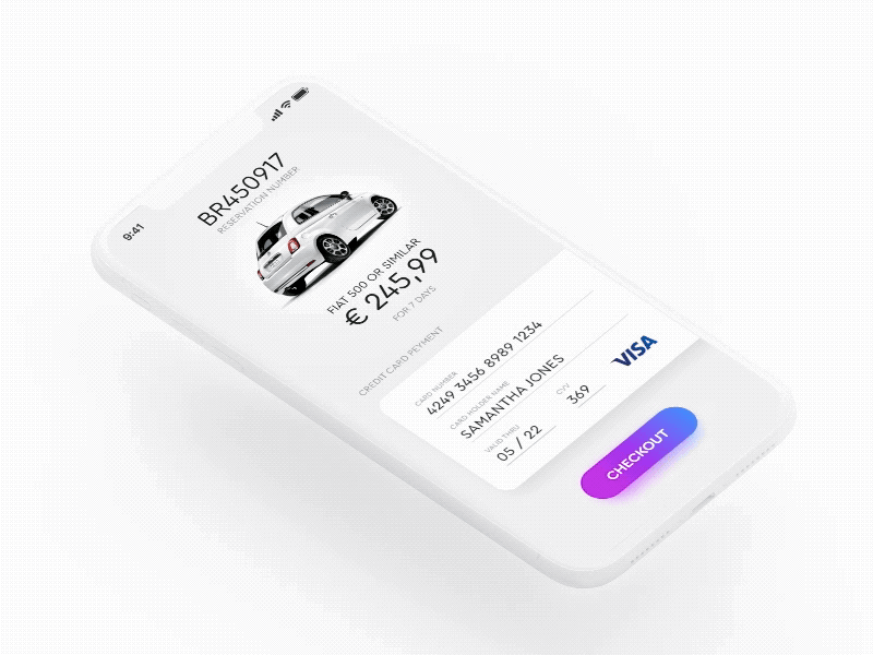 Credit card checkout checkout creditcard dailyui iphonex mobileapp