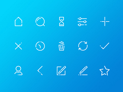 Set of icons for Lend it app