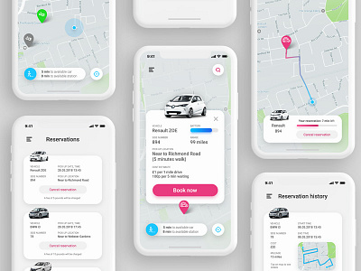 Electric cars booking app