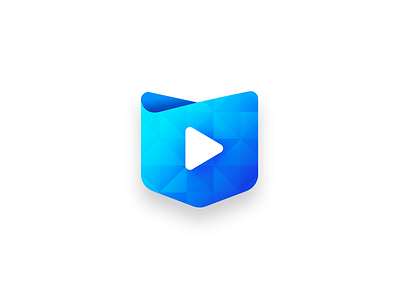 Mediapocket logo blue gradient gradient logo logo 3d media logo play