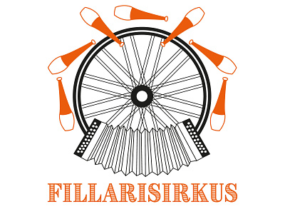 Fillarisirkus - Logo design accordeon bike branding charte graphique circus design graphic design identity illustration illustrator juggling logo logodesign logotype vectorart visual identity