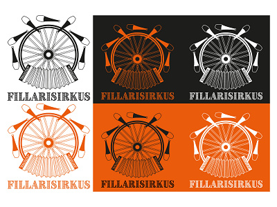 Fillarisirkus - Logo design accordion bike branding charte graphique circus design illustration illustrator juggling logo logo design logotype vector visual identity