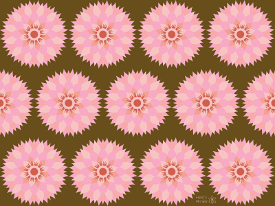 Mystic Garden - Dahlia repeat pattern dahlia design flower illustration illustration art pattern surface pattern textile design vector