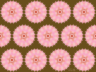 Mystic Garden - Dahlia repeat pattern