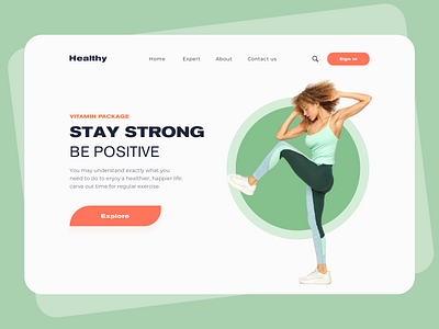 Healthy Hero Concept design typography ui web website