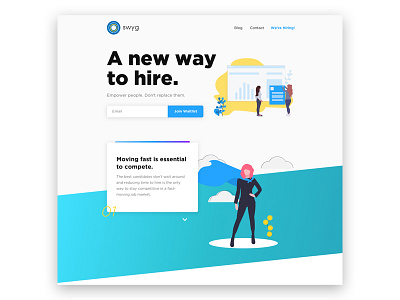 Swyg Homepage design hiring ui web design