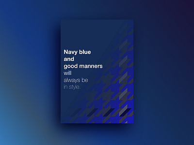 Navy Blue and Good Manners