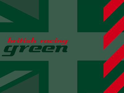 British Racing Green british green poster racing red union jack