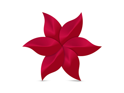 Satin Red Flower flower hexagon logo red satin silk