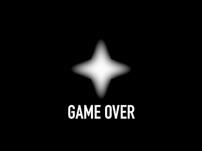 Game Over black game over star white