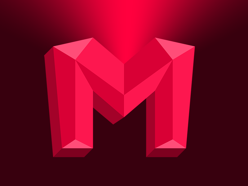 Red M letter logo 3d by Mehmet Boydak on Dribbble
