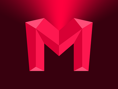 M logo burgundy letter logo m red