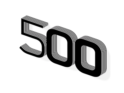 500Pub logo. 3d 500 black logotype pub publication type white