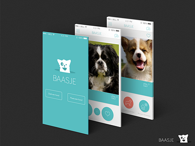 Baasje Screens app baasje clean dog ios7 matching owner screens shelter ui