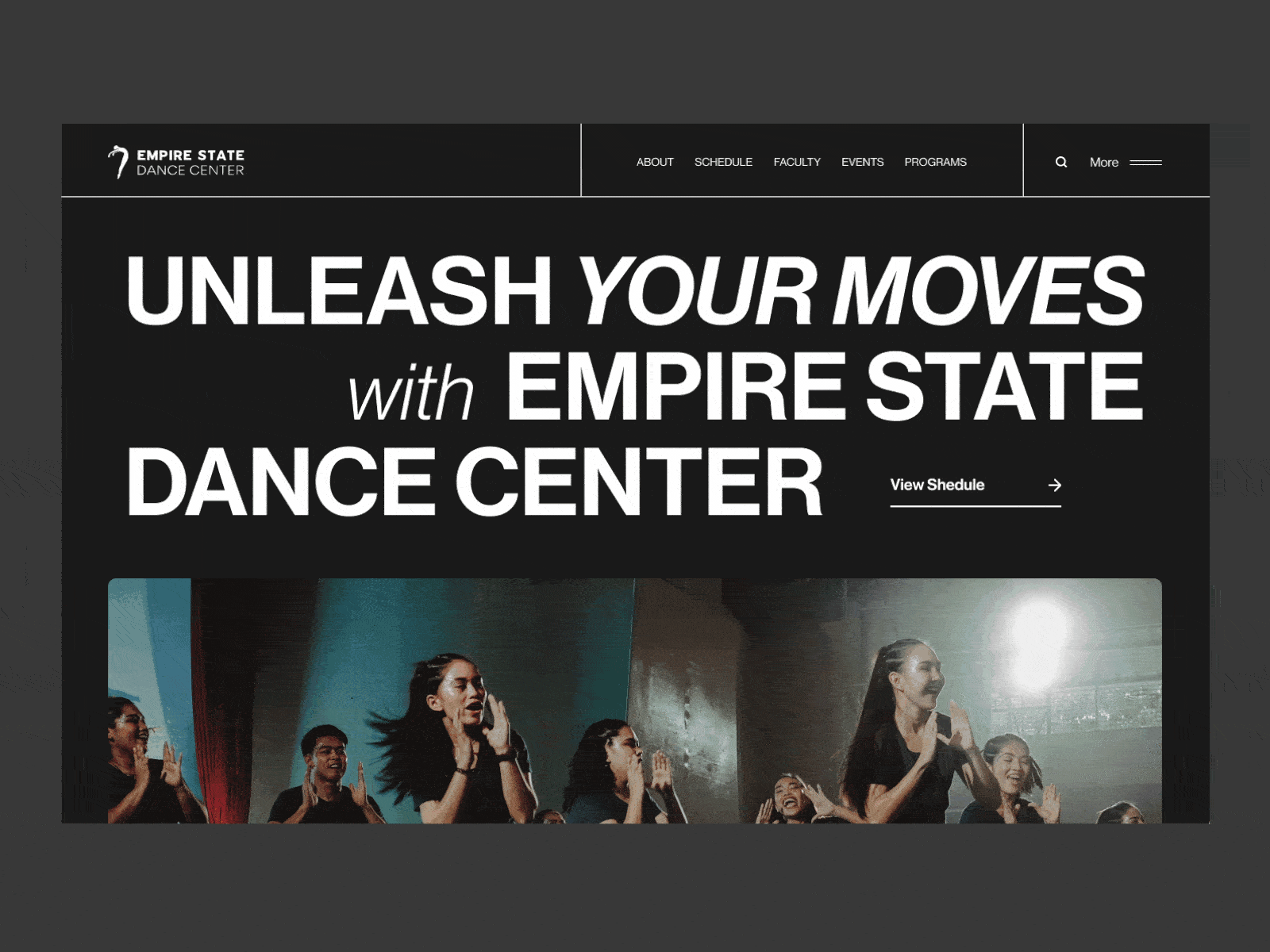 Empire State Dance Center concept dance design desktop minimal school ui ux website