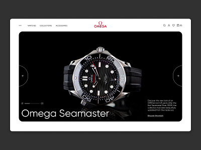 Omega Online Store banner concept desktop hero shop store ui ux watch website