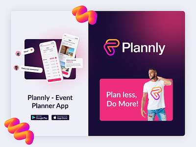 Brand Identity for Plannly I Event Planner App app calendar app scheduling brand identity branding event app interface event management event mobile app event organizer event planner app event planning invitation mobile app ui uiux